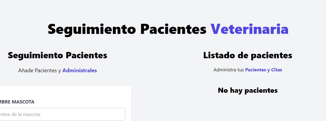 Seguimiento de Pacientes y Veterinaria